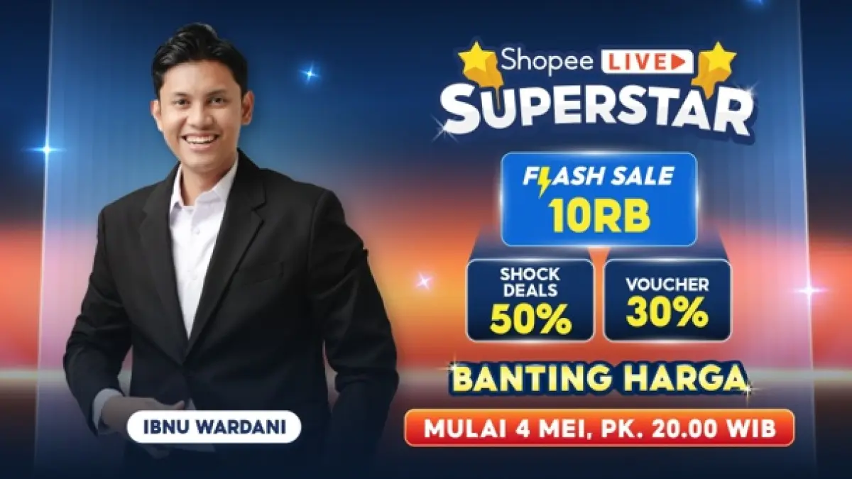 Shopee Live Superstar 5.5 Mega Elektronik Sale bersama Ibnu Wardani