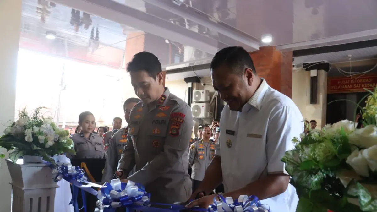 GEDUNG : Peresmian gedung baru di Polres Gianyar.