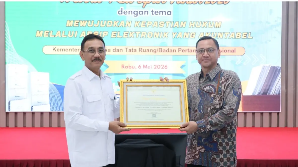 Kementerian ATR/BPN Raih Penghargaan dari ANRI 