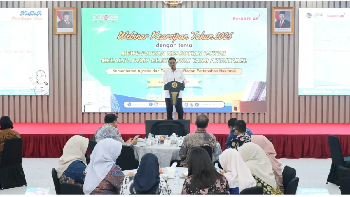 Sekretaris Jenderal Kementerian Agraria dan Tata Ruang/Badan Pertanahan Nasional (ATR/BPN), Dalu Agung Darmawan, menegaskan bahwa peralihan arsip pertanahan ke bentuk elektronik merupakan sebuah keniscayaan