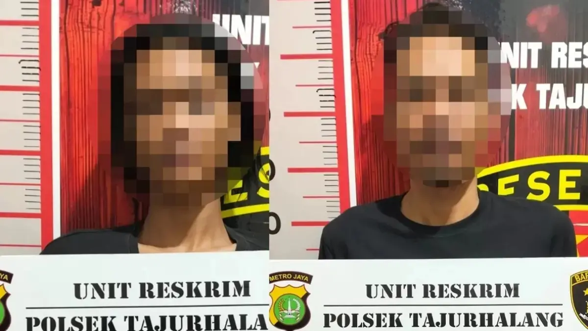 Dua Pelaku Kurir Sabu yang di ringkus Polsek Tajurhalang Polres Metro Depok. (POLSEK TAJUR HALANG)


