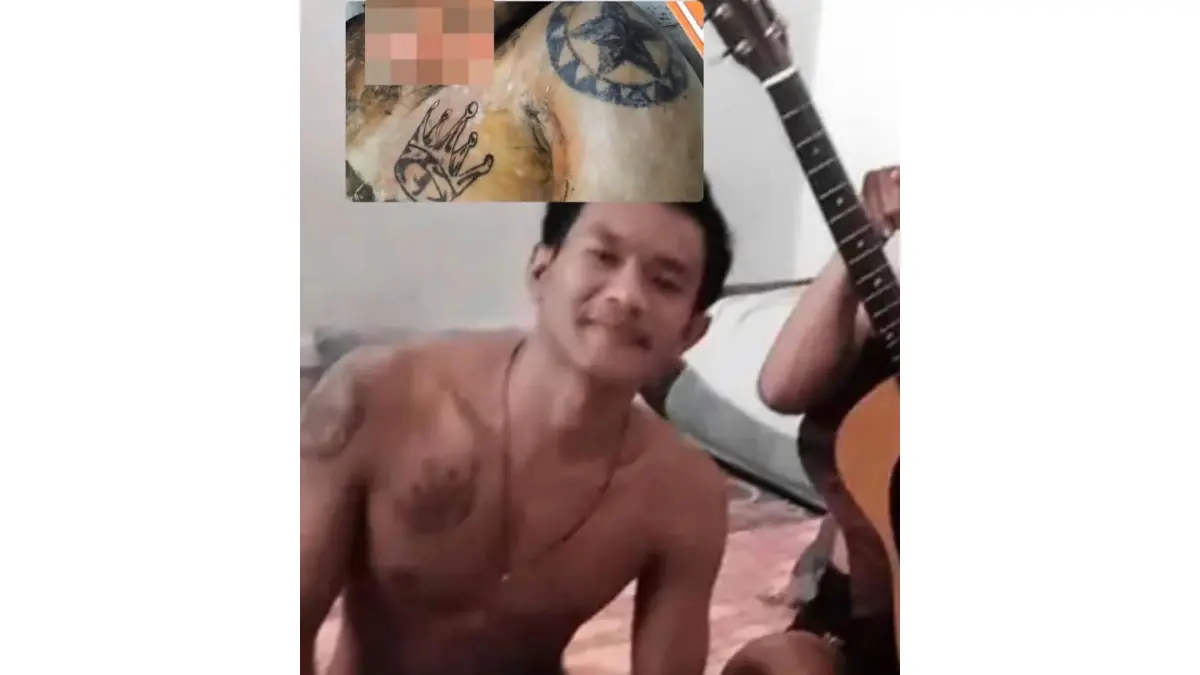 Tangkapan layar sosok Dean yang disebut menjadi korban tewas terkubur di persawahan Kawasan Darmasaba. (Istimewa/Bali Express)