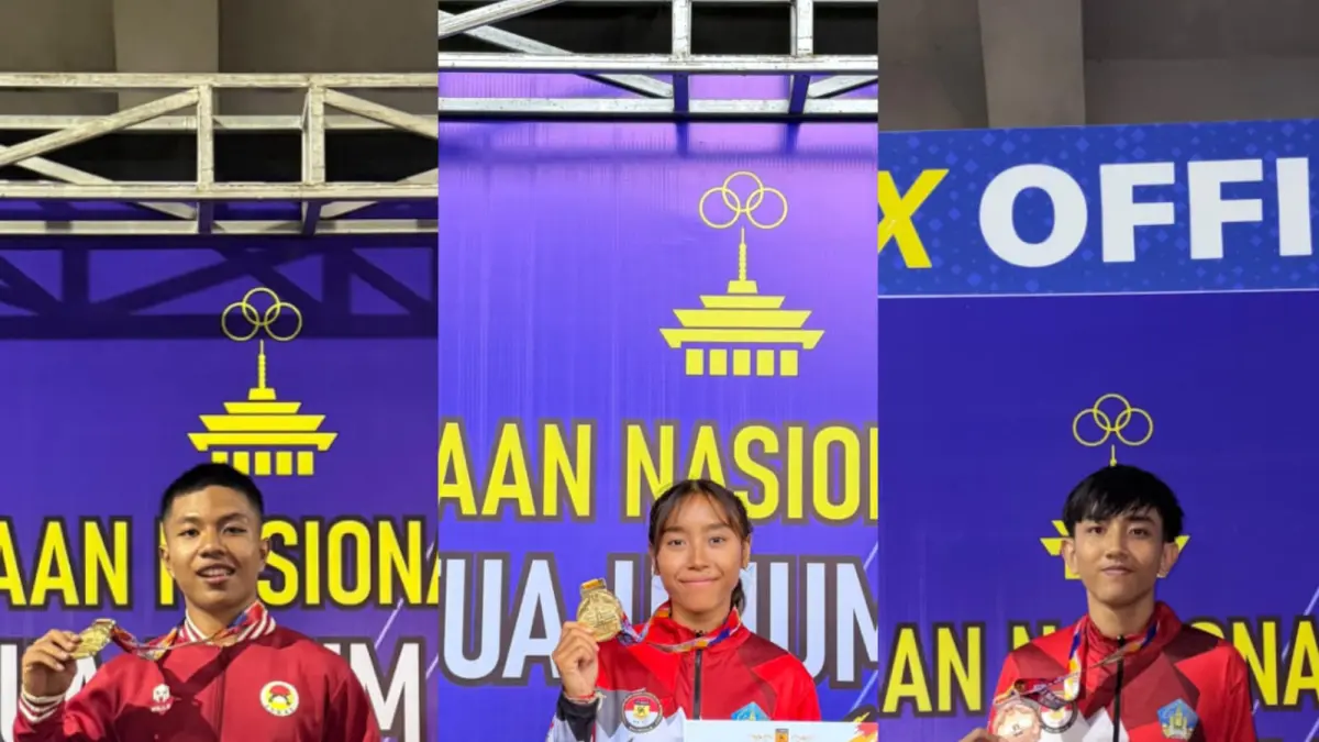 Tiga atlet karate meraih medali dalam ajang kejurnas.
