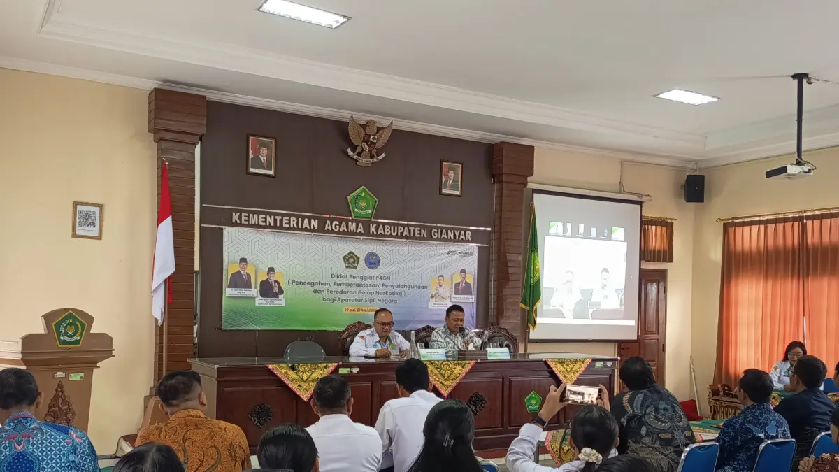 DIKLAT : Diklat Penggiat P4GN pagi ASN Kemenag Gianyar dan BNN Kabupaten Kota/Gianyar.