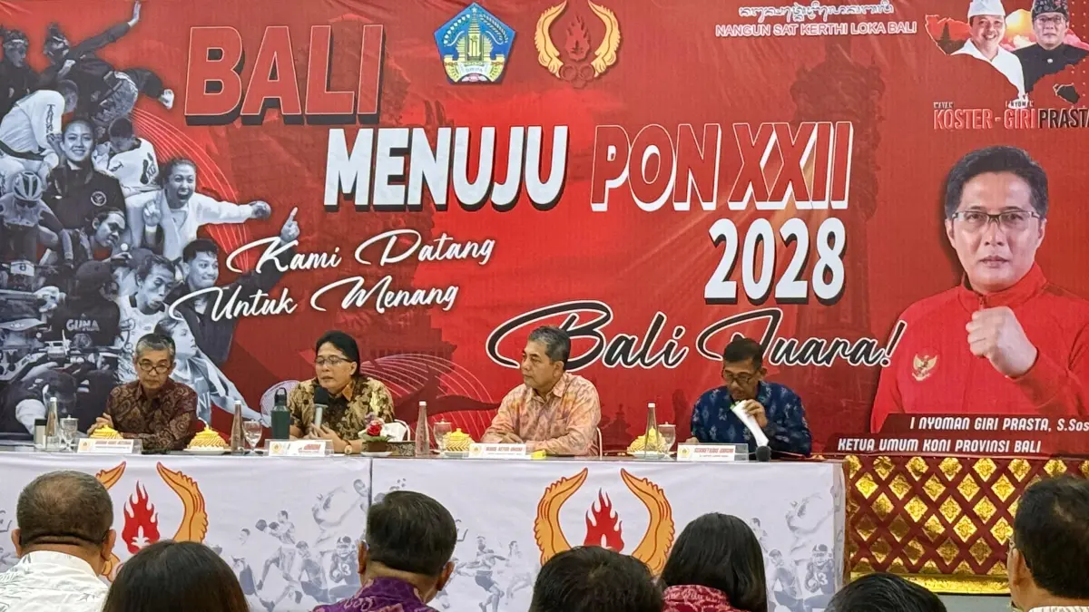 RAPAT PERDANA:&nbsp;Rapat KONI Provinsi Bali pada Selasa (19/5).