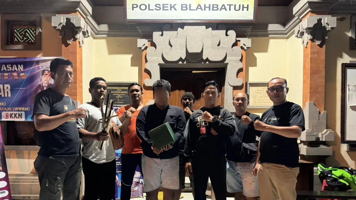 KASUS : Unit Reskrim Polsek Blahbatuh beberkan pelaku kasus pencurian.&nbsp;