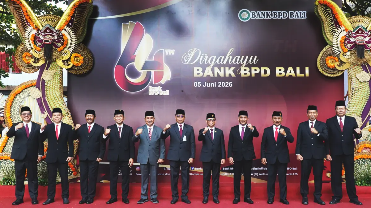 Menginjak usia ke-64 tahun pada 5 Juni 2026, PT Bank Pembangunan Daerah Bali menyelenggarakan rangkaian peringatan hari ulang tahun dengan mengusung tema "Harmoni Bertumbuh Menjaga Stabilitas"