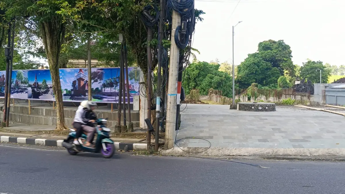 Kawasan Taman Tugu Singasana di Kota Tabanan memasuki proses penataan tahap ketiga. (Ist)