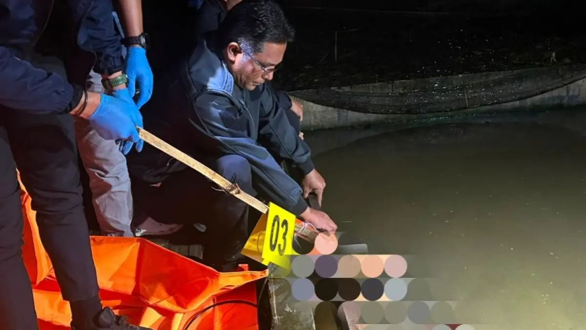 Polisi melakukan olah TKP penemuan pria meninggal di Subak Palak, Lingkungan Blungbang, Kelurahan Kawan, Kecamatan Bangli, Kabupaten Bangli, Jumat (12/6/2026) malam. (Ist)