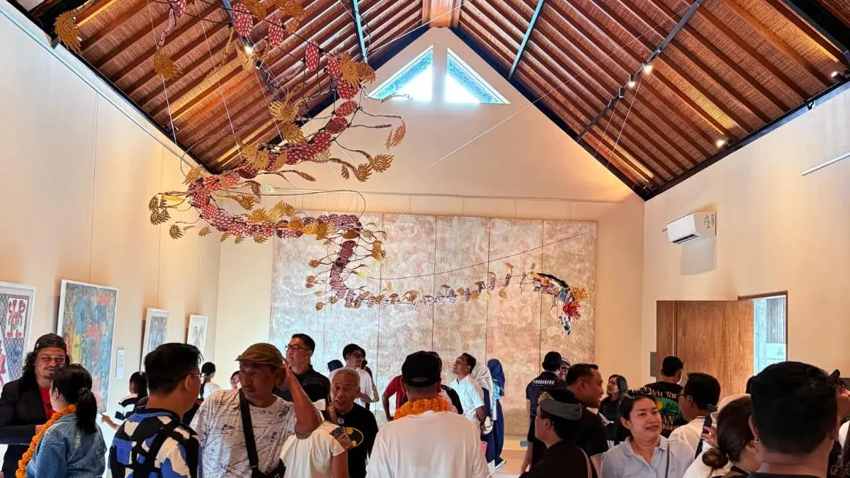 Suasana pameran seni   Tibubebeneng Sustainable Art di Wija Reksa Quoriena Art Hub & Residency  (Foto Dok. Ginting Institute).