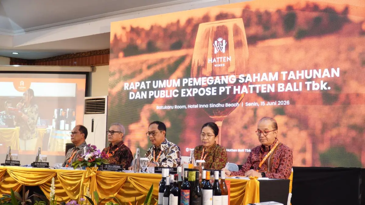 PT Hatten Bali Tbk (IDX: WINE) menyelenggarakan Rapat Umum Pemegang Saham Tahunan (RUPST) dan Annual Public Expose di Denpasar, Senin (15/6/2026). (ist)