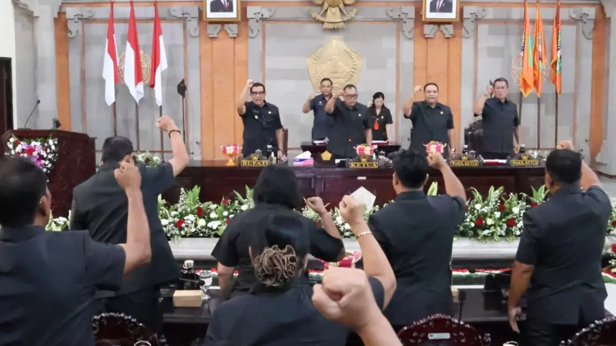 Rapat paripurna ke-3 masa persidangan II tahun 2026 dengan agenda Penyampaian Pidato Bupati Tabanan, Rabu (24/6/2026). (Ist)&nbsp;