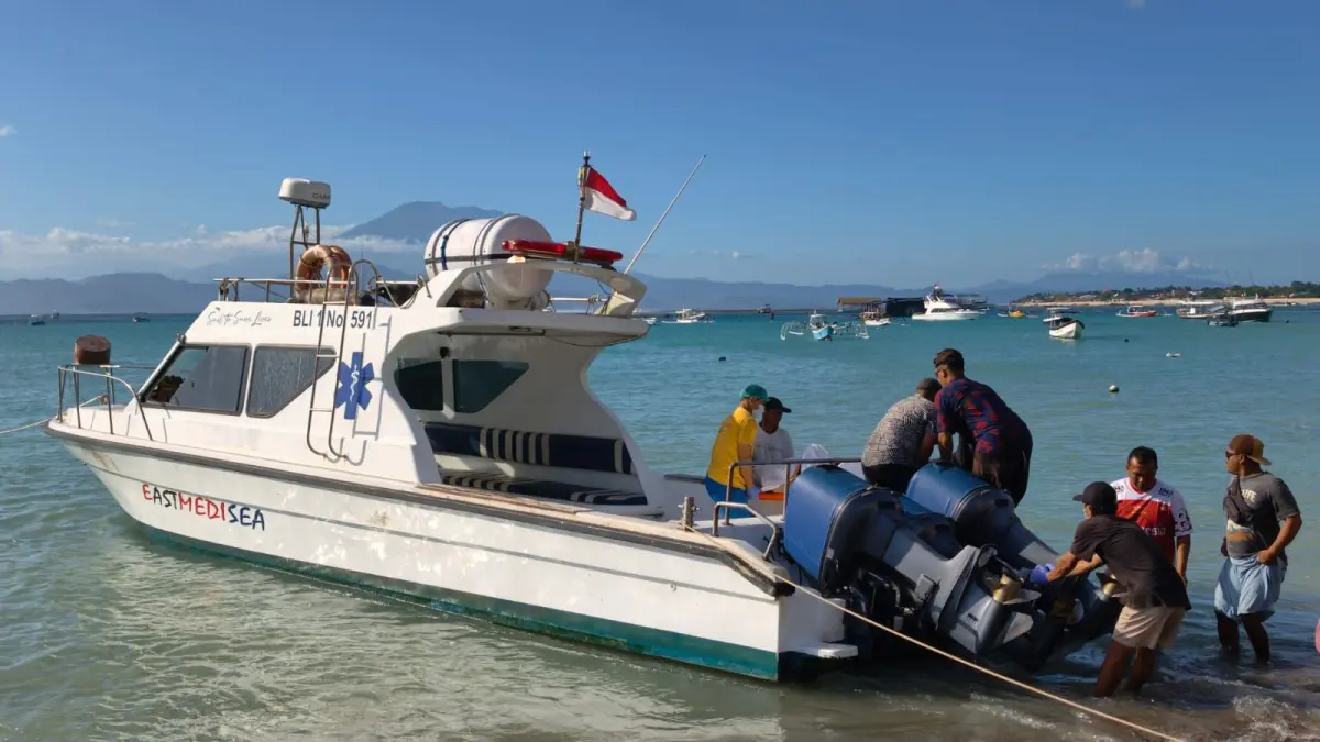 WNA Denmark meninggal dunia setelah melakukan aktivitas snorkeling di Nusa Penida. (Ist)