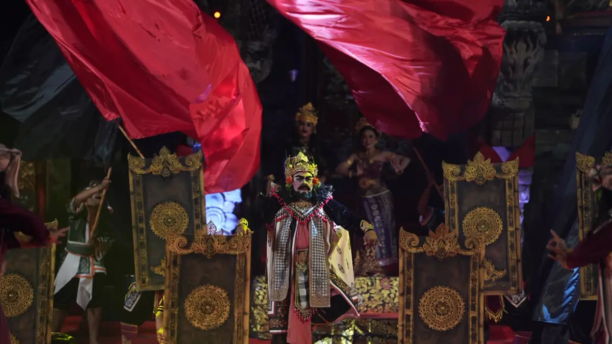 Penampilan Sanggar Seni Tugek Carangsari sebagai Duta Kabupaten Badung dalam ajang PKB XLVIII Tahun 2026, Jumat (3/7). (ist)