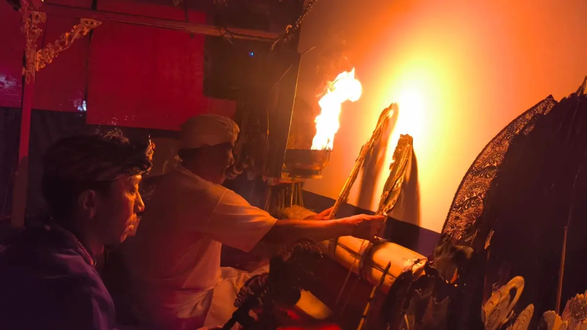 Penampilan Wayang Genjek Desa Bungkulan di PKB. (Ist)