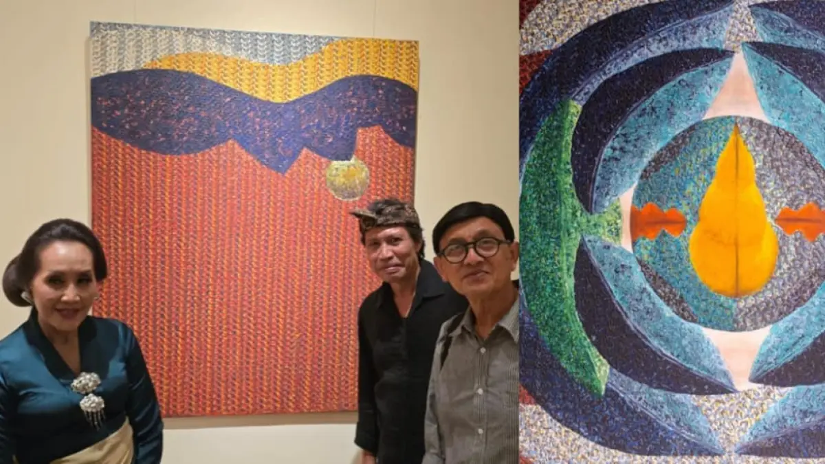 Karya-Karya I Wayan Suklu di Pameran Internasional Prakriti Pustaka Padma ARMA. (Bali Express/Istimewa)