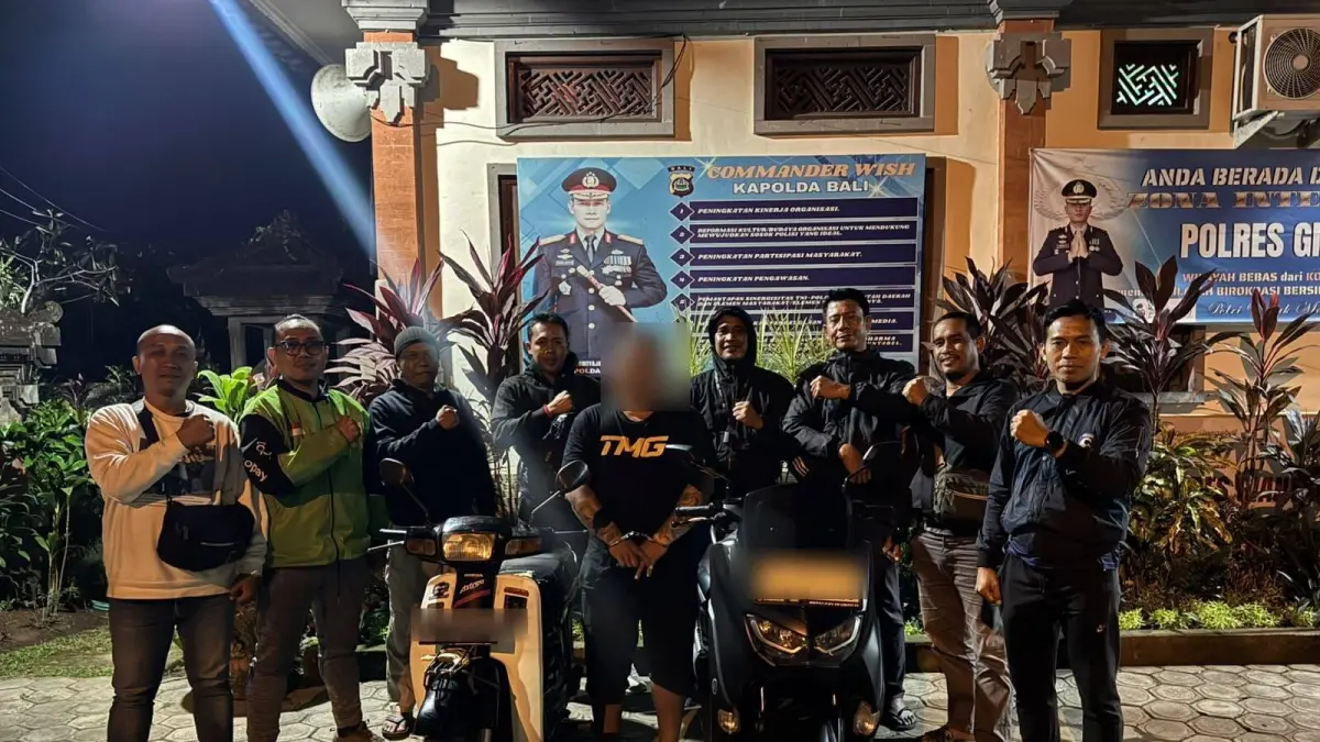 DIAMANKAN : Residivis congkel sadel dibekuk Polsek Blahbatuh.&nbsp;