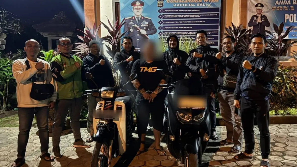 DIAMANKAN : Polsek Payangan amankan pelaku kasus curanmor.&nbsp;