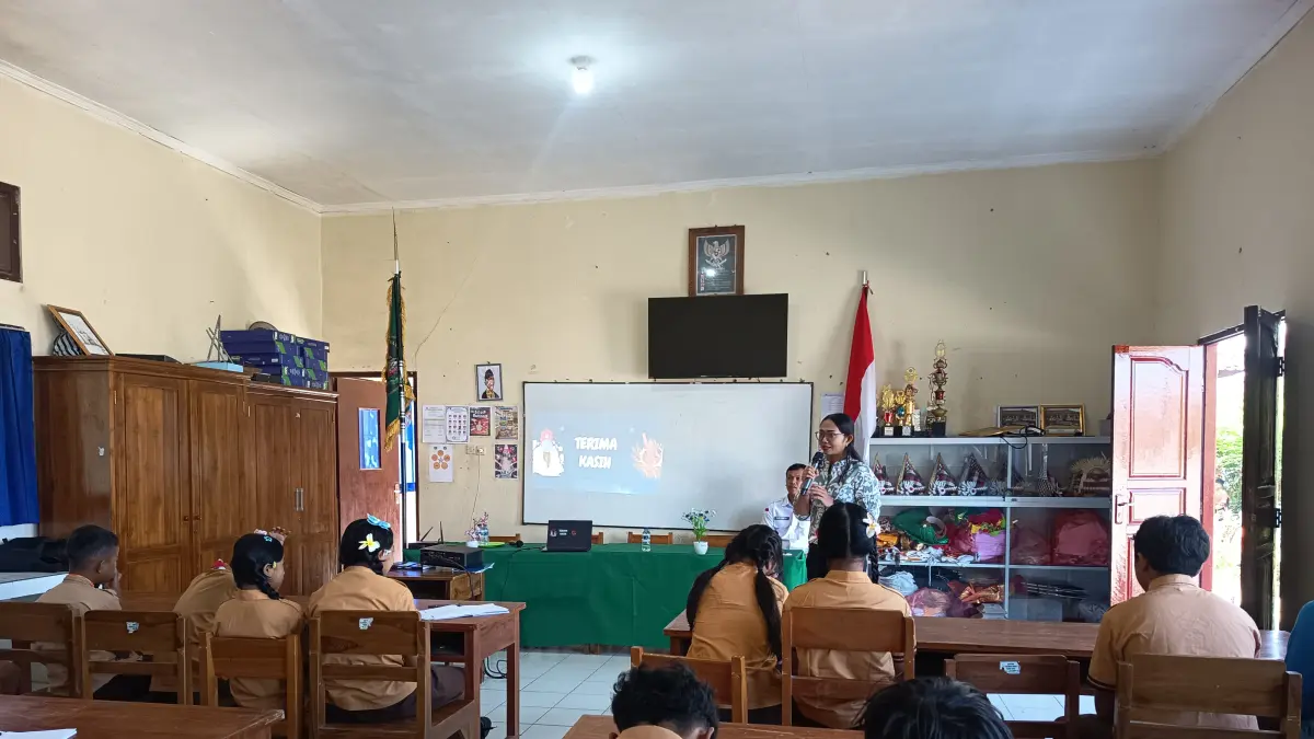 PENYULUHAN : Penyuluhan P4GN dari BNNK Gianyar dan Satgas Anti Narkoba Kemenag Gianyar.&nbsp;