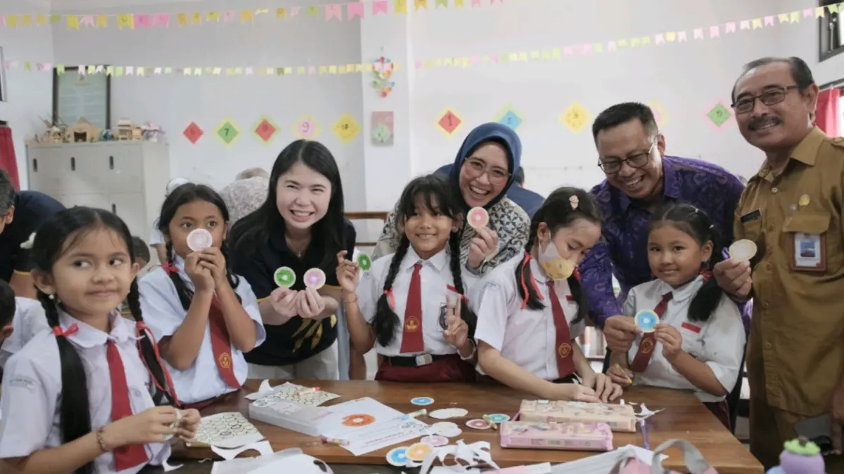 EDUKASI: Program edukasi literasi keuangan di SDN 1 Gianyar.&nbsp;