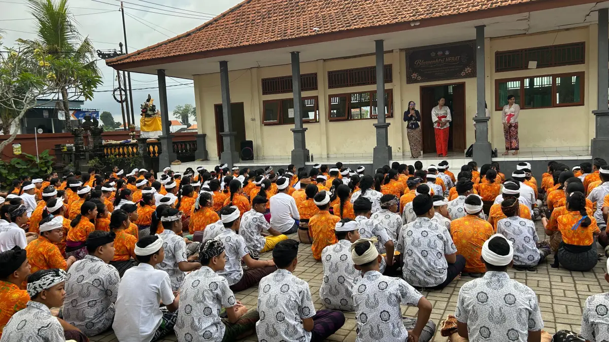 PENYULUHAN : Penyuluhan agama Hindu di SMPN 3 Hindu Blahbatuh.&nbsp;