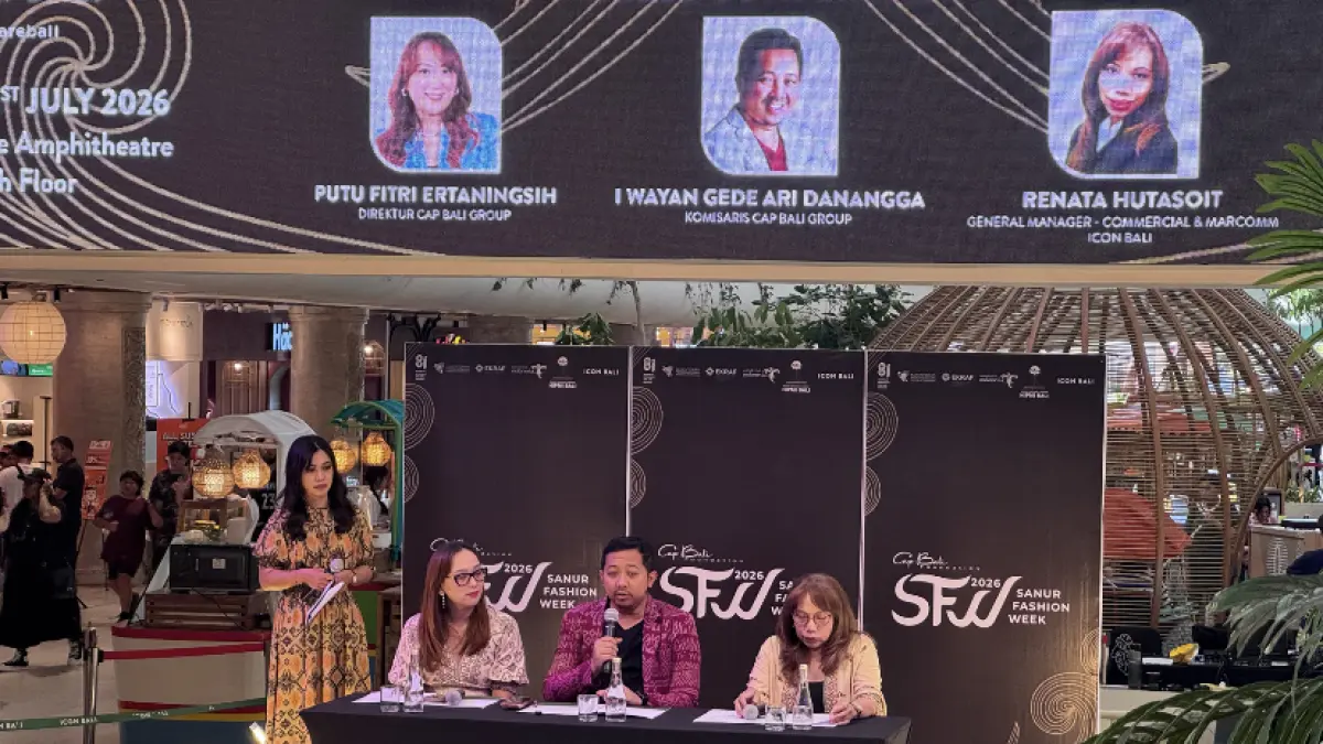 FASHION: Konferensi pers Sanur Fashion Week di ICON Bali, Jumat (31/7)