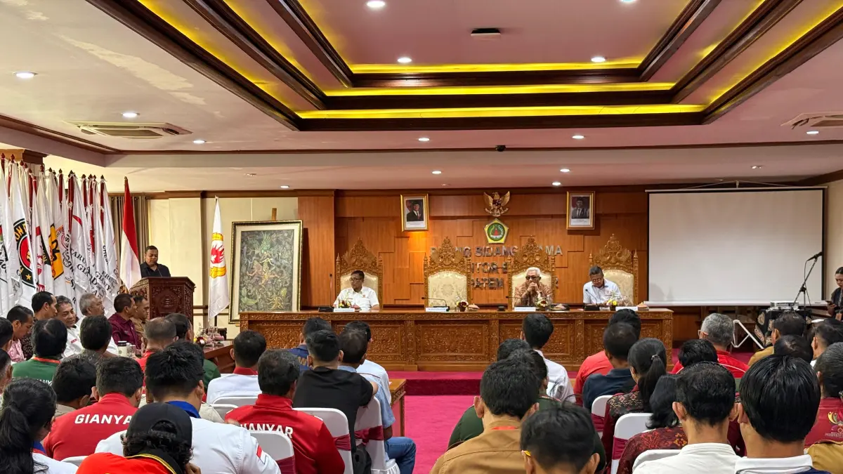 MUSKORKAB : Musyawarah Olahraga Kabupaten (Musorkab) KONI Gianyar, Senin (10/8).&nbsp;