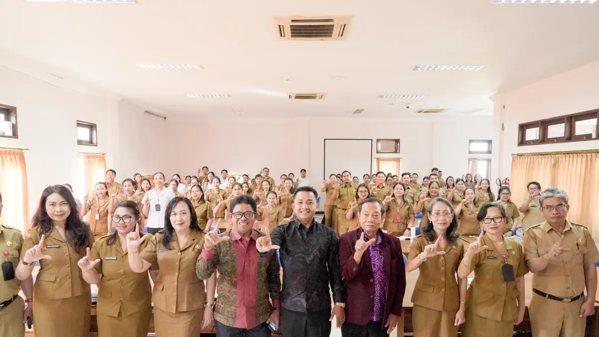 Diskerpus Badung saat menggelar bimtek literasi informasi bagi Pustakawan, Guru, dan Pegiat Literasi Kabupaten Badung, Senin (10/8). (ist)