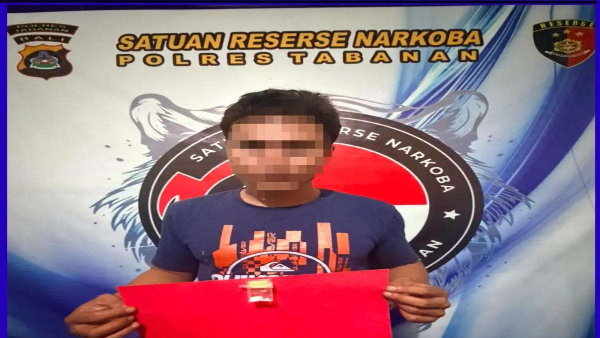 Pelaku penyalahgunaan narkoba ditangkap Polres Tabanan di Banjar Dinas Meliling Kawan, Desa Meliling, Kecamatan Kerambitan, Kabupaten Tabanan. (Ist)