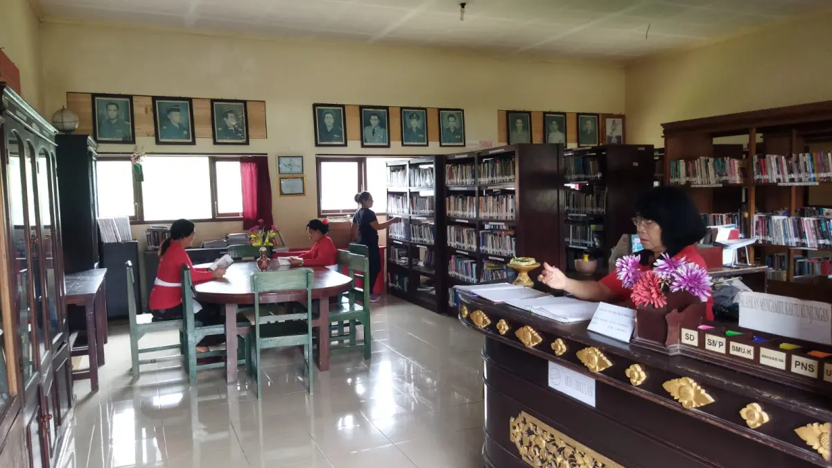 Suasana perpustakaan Bangli, Jumat (14/8/2026). (Ist)