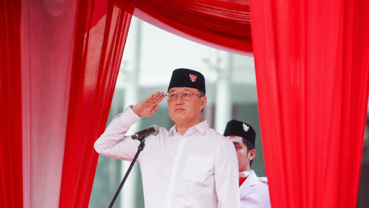 Presiden Direktur Astra Rudy dalam upacara bendera peringatan 81 tahun kemerdekaan Republik Indonesia pada hari ini (17/8) di Gedung Astra Management Development Institute (AMDI) Jakarta.