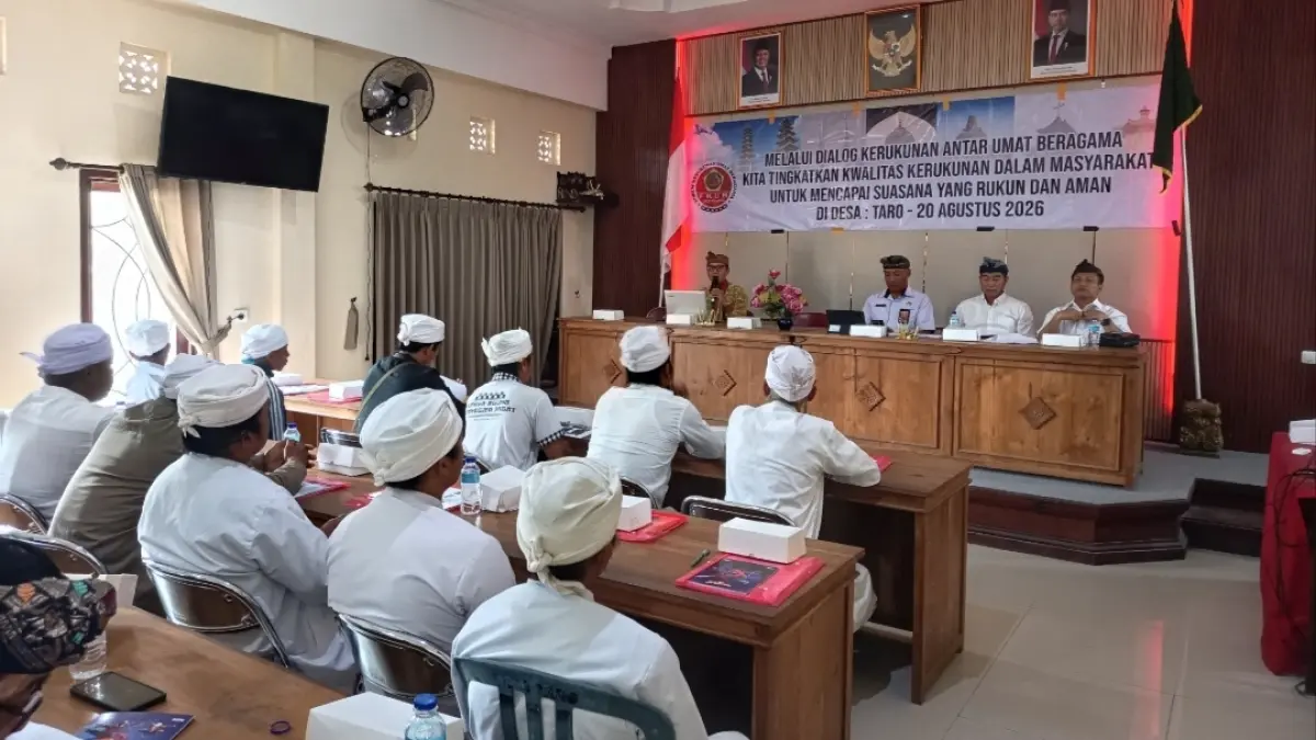 DIALOG : Dialog kerukunan umat beragama di Aula Desa Taro, Kecamatan Tegallalang.