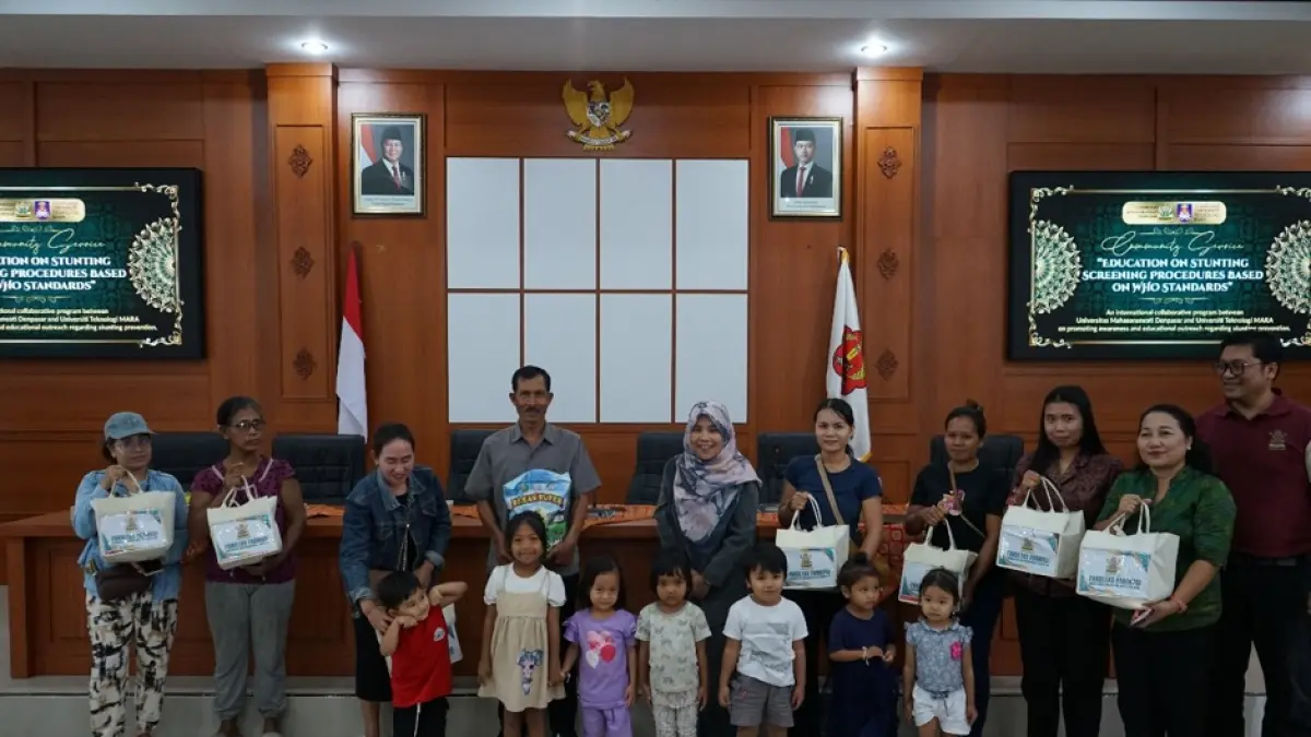 Cegah Stunting Berbasis Pangan Lokal, Prodi Sarjana Farmasi Unmas Denpasar Edukasi Pemanfaatan Daun Kelor di Desa Sibanggede