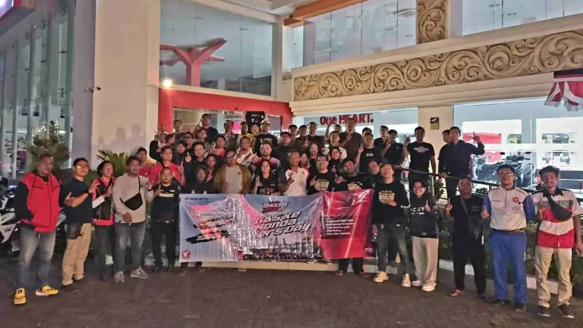 Sebanyak 76 orang dari berbagai komunitas sepeda motor Honda, mengikuti Pembekalan sebelum berangkat menuju event Honda Bikers Day (HBD) 2026. (ist)