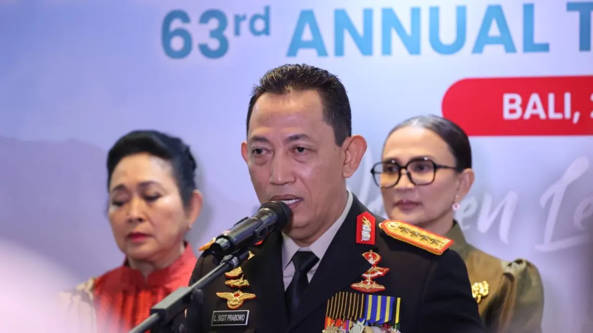 Kapolri, Jendral Listyo Sigit Prabowo usai pembukaan konferensi IAWP 2026 di Hotel Westin Nusa Dua, Kabupaten Badung, Minggu (20/9). (ist)
