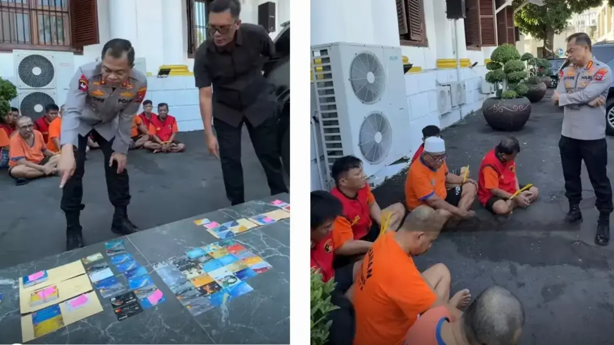 DIAMANKAN: Komplotan sindikat penipuan asal Sulsel yang diamankan usai kuras ATM korban di Surabaya berkedok pengusaha.(IST/RADAR SURABAYA)