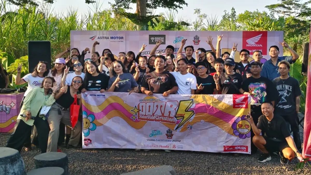 Sebanyak 40 peserta dari komunitas HASCI Bali, Sisters On Wheels Bali serta KOL ramaikan OOTR Kalcer ride Creation. (Ist)