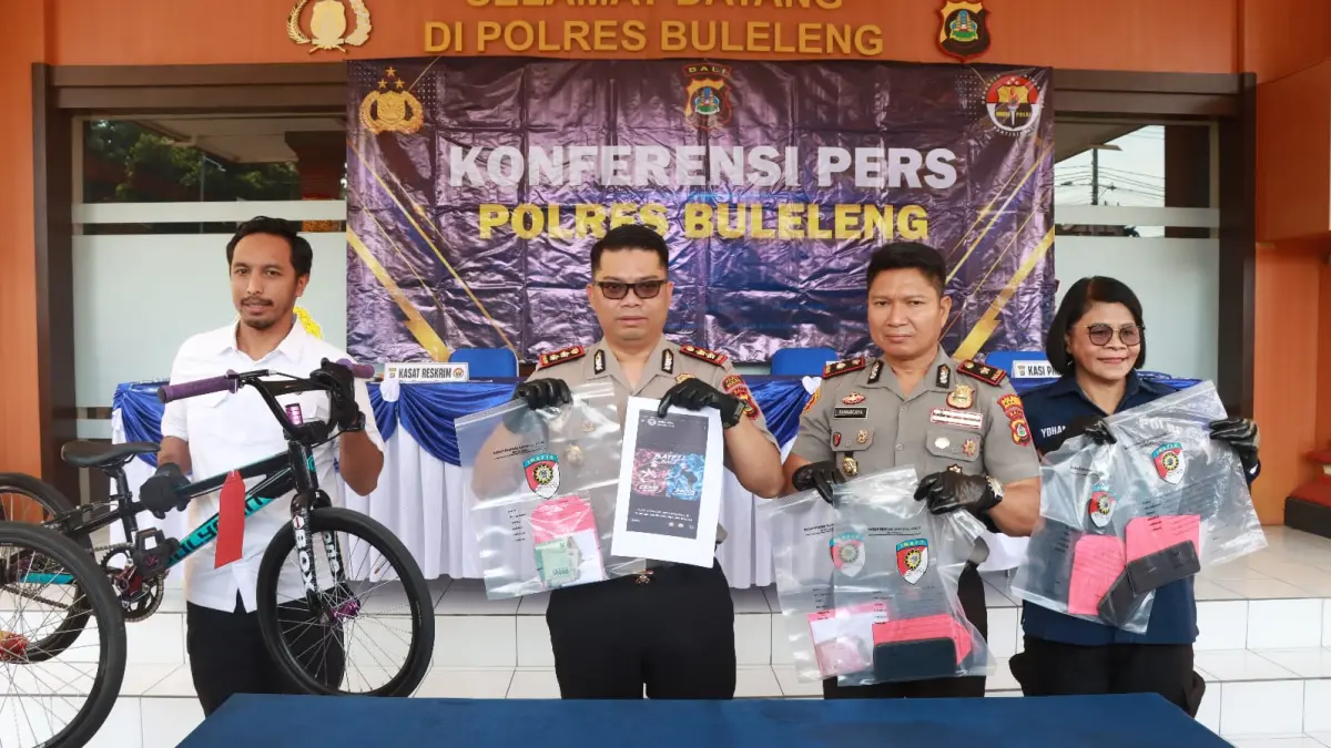 Rilis pengungkapan perjudian balap sepeda di Buleleng