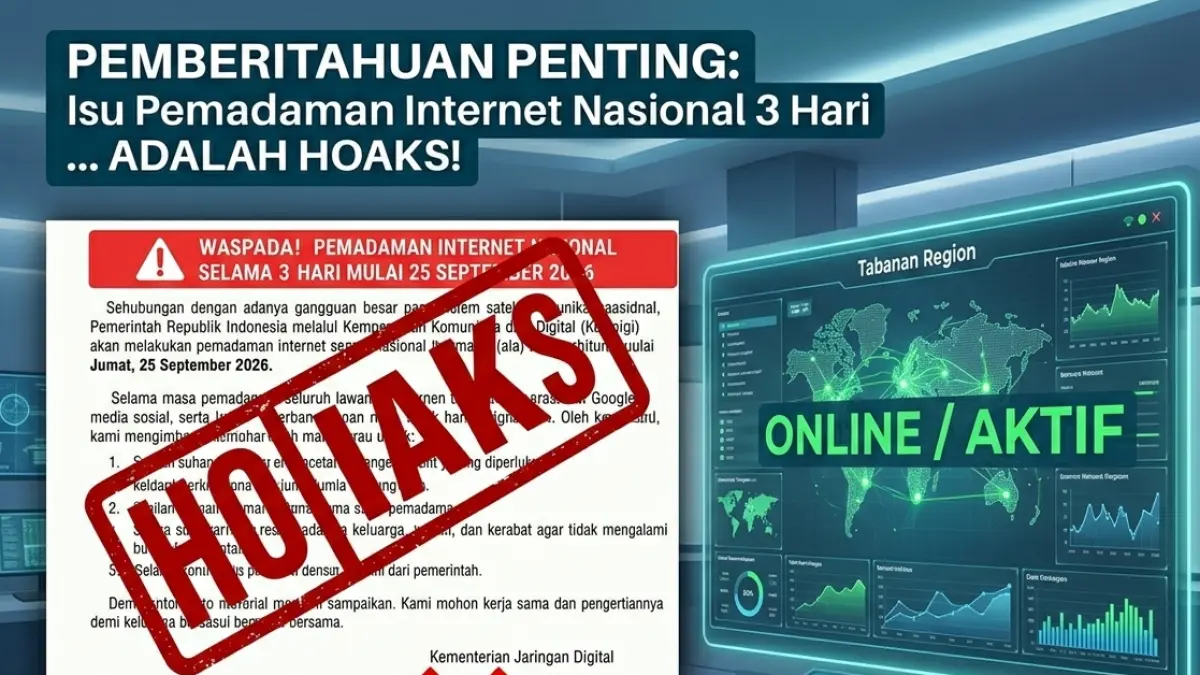 Beredar isu bahwa internet nasional akan mati selama 3 hari