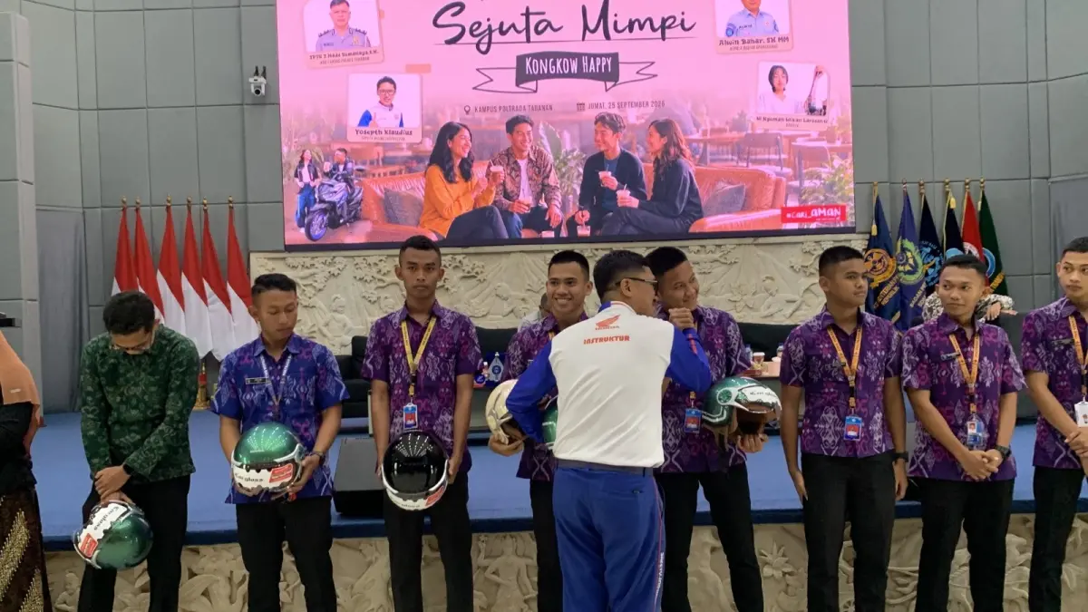 Astra Motor Bali mengedukasi safety riding seru bareng Poltrada. (Ist)