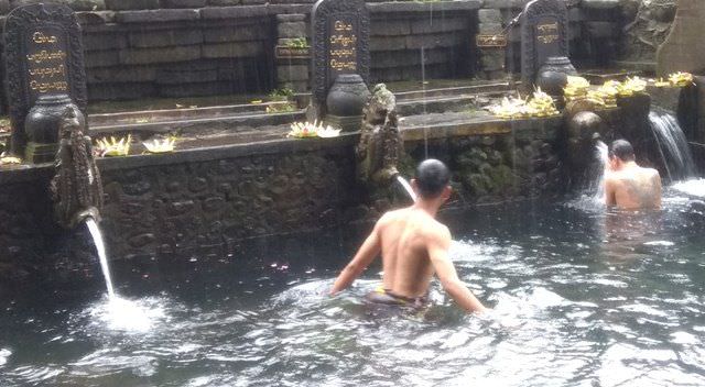 Ular Duwe Muncul di Pura Tirta Empul