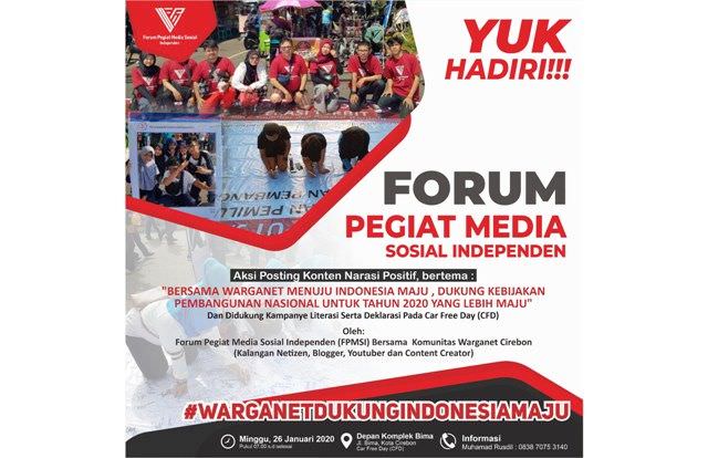 Awali Tahun 2020, FPMSI Ajak Warganet Cirebon Posting Konten Positif