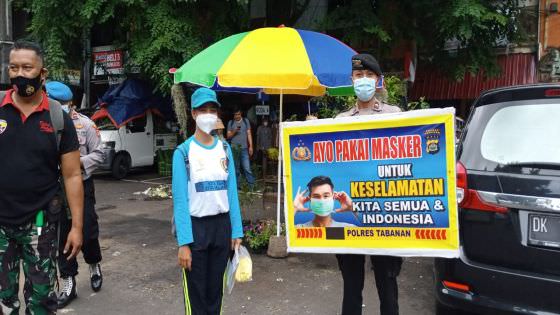 KIPAN Sosialisasi Protokol Kesehatan Tiga Hari di Pasar Tabanan 