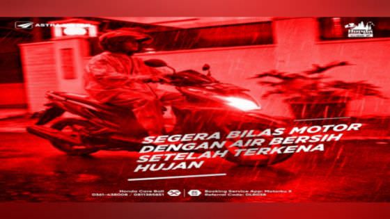 Ingat Bilas Motor Setelah Terkena Air Hujan