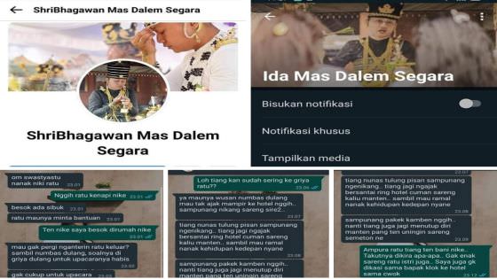 Beredar Chat Sulinggih Ngajak Beli Dulang Ketemuan di Hotel