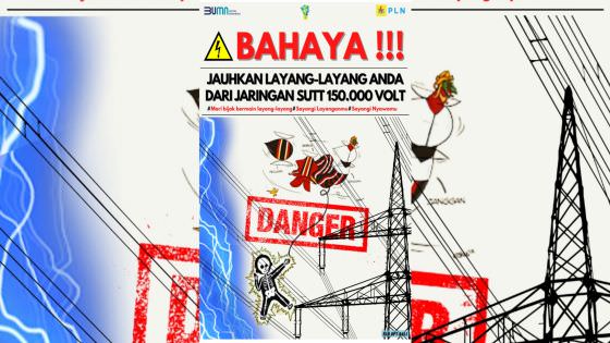 Ini Imbauan PLN Bermain Layangan yang Aman