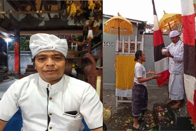 Pemedek yang Lahir Saat Wuku Wayang Tangkil untuk Melukat