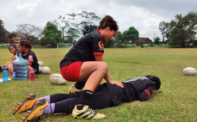 Sentralisasi di Denpasar, Atlet Rugby Latihan di Tabanan