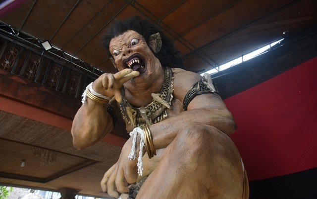 OGOH OGOH: Ogoh ogoh yang akan menjadi salah satu bagian pelebon Ida Cokorda Pemecutan XI. (AGUNG BAYU/BALI EXPRESS)