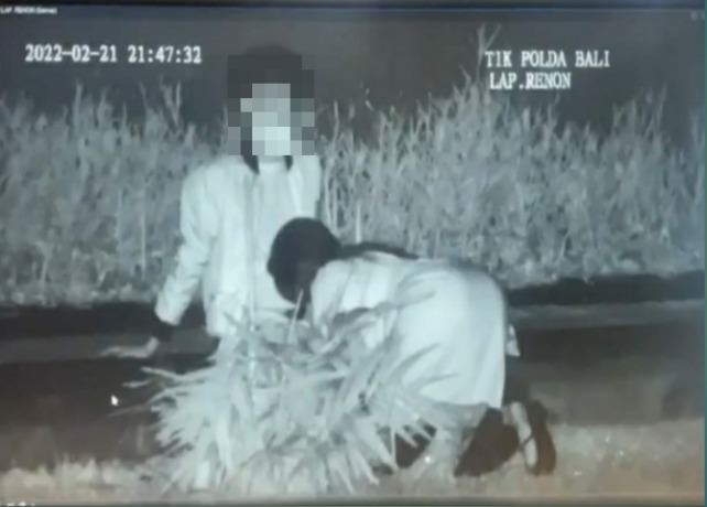 VIRAL : Tangkapan layar dari video pasangan diduga bersetubuh di Lapangan Niti Mandala Renon, Denpasar. (ISTIMEWA)